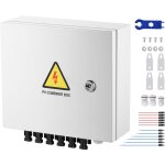 Mophorn - botier de combinaison pv , botier de combinaison solaire  6 chanes, fusible 10 a, disjoncteur ...