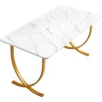 Mophorn bureau de direction 160 x 80 cm, grande table d'ordinateur moderne, table d'tude en acier q195 ...