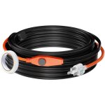 Mophorn c�ble chauffant antigel 25 m 23 w / m avec thermostat int�gr�, facile � installer pour prot�ger ...