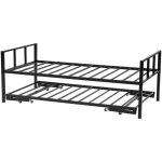 Mophorn cadre de lit de jour en m�tal robuste, lit gigogne sans matelas, avec lattes m�talliques pour ...