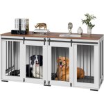 Mophorn cage double pour chien de 72 po - blanc, pour petits et grands chiens. cadre en acier robuste, ... Mophorn cage double pour chien de 72 po - blanc, pour petits et grands chiens. cadre en acier robuste, ...