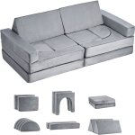Mophorn canap� modulaire pour enfants 14 pi�ces, sectionnel convertible avec accoudoirs, en mousse 28d ...