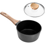 Mophorn casserole de 1, 4 l avec rev�tement antiadh�sif, couvercle en verre tremp� et poign�e amovible, ...