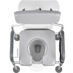 Mophorn chaise perc�e de chevet 4 en 1, capacit� de 500 lb, toilettes portables avec si�ge et dossier ...