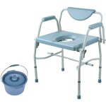 Mophorn - chaise percée chaise percée de chevet réglable à 5 niveaux avec accoudoirs rabattables, dossier ... Mophorn - chaise percée chaise percée de chevet réglable à 5 niveaux avec accoudoirs rabattables, dossier ...