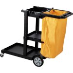 Mophorn - chariot de nettoyage , chariot de conciergerie commercial a 3 etageres, chariot de menage en ...