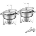 Mophorn - chauffe - plat 2 pièces 4, 7 l, buffet chauffant rond en acier inoxydable, avec 2 bacs pleine ... Mophorn - chauffe - plat 2 pièces 4, 7 l, buffet chauffant rond en acier inoxydable, avec 2 bacs pleine ...