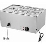 Chauffe - plats commercial  5 plaques, table  vapeur lectrique de 14, 5 l, 1200 w, buffet professionnel ...