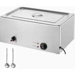 Chauffe - plats commercial, table à vapeur électrique de 18 l, bain - marie en acier inoxydable de 1 ... Chauffe - plats commercial, table à vapeur électrique de 18 l, bain - marie en acier inoxydable de 1 ...