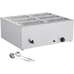 Mophorn chauffe - plat lectrique  vapeur 1500 w, buffet chauffant en acier inoxydable, bain - marie ...