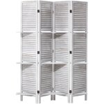 Mophorn - cloison de séparation en bois, paravent de confidentialité pliable en bois à 4 panneaux, cloison ... Mophorn - cloison de séparation en bois, paravent de confidentialité pliable en bois à 4 panneaux, cloison ...