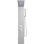Mophorn - colonne de douche murale avec pommeau effet pluie, panneau led en acier inoxydable bross� 1345 ...