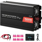 Mophorn convertisseur pur sinus cc 12 v vers ca 230 v onduleur sinuso�dal 1500 w, avec t�l�commande filaire, ...