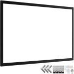 cran de projection mophorn 100 pouces de diagonale, 16:9 4k hd, cadre en aluminium, support mural portable ...