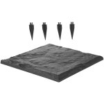 Mophorn dalles de jardin, 16 pi�ces 15, 5 x 15, 5 po, pav�s d�coratifs avec piquets, all�e en plastique ...