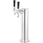 Mophorn - distributeur de bire pression  double robinet, tour de bire en ft en acier inoxydable de ...
