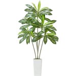 Mophorn dracaena artificielle de 1, 8 m avec pot blanc, plante tropicale dcorative en polythylne, ...