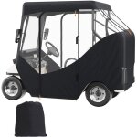 Mophorn - enceinte pour voiturette de golf, housse en polyester 600d avec 4 fen�tres transparentes, ajustement ...