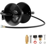 Mophorn enrouleur de tuyau haute pression 15, 2 m x 9, 5 mm, d�vidoir en acier pour montage au sol ou ...