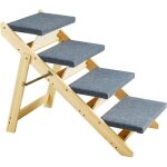 Mophorn - escalier en bois pour animaux de compagnie, 2 en 1, design pliable en bois pour lits, canaps ...