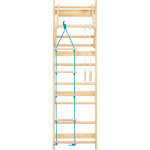 Mophorn espalier en bois massif, �chelle murale � 8 niveaux, capacit� de 100 kg, gym mural multifonctionnel ...