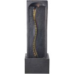 Mophorn fontaine de jardin ext�rieure, hauteur 98 cm, cascade contemporaine avec �clairage led et pompe, ...