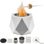 Mophorn - foyer de table , foyer en bton pour dcoration intrieure / extrieure, brleur  alcool portable, ...