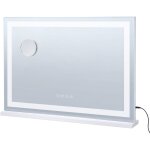 Mophorn - grand miroir de courtoisie - lumires, bluetooth, 3 couleurs, grossissement 5x, usb, 31, 5 ...