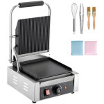 Mophorn gril panini �lectrique 3200 w, appareil � panini avec plaque �maill�e plate 22x23 cm, machine ...