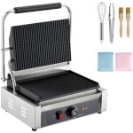 Mophorn gril panini �lectrique 3200 w, appareil � panini avec plaque �maill�e plate 34x23 cm, machine ...