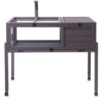 Mophorn - habitat pour tortues , maison en bois pour tortues d'int�rieur et d'ext�rieur, enclos roulant ...