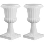 Mophorn jardinire urne en plastique, 25 x 42 cm, lot de 2 pots de fleurs classiques, pour intrieur ...