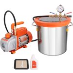 Mophorn kit de chambre � vide de 3 gallons et de pompe de 3, 5 pi3 / min, chambre de d�gazage sous vide ...