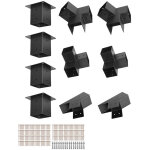 Mophorn kit pergola, supports pour toit pointu 4 x 4 pouces pour bois de 3, 5 x 3, 5 pouces, connecteurs ...