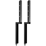 Mophorn - kit de rparation d'ancrage pour poteau de clture, lot de 2 piquets de support de poteau de ...