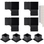 Mophorn - kit de support de pergola 6''x6'' (taille intrieure 5. 6x5. 6), 8pcs support d'angle robuste ...
