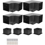 Mophorn kit de supports pour pergola, ensemble de 8 pi�ces, supports de poteaux en bois 142x142 mm, 4 ...