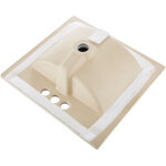 Mophorn lavabo semi - encastr� pour salle de bain, vasque rectangulaire en c�ramique blanche 510 x 465 ...