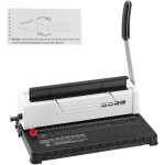 Mophorn - machine  relier en spirale machine  relier manuelle, perforatrice  34 trous pour 120 feuilles, ...