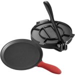 Mophorn machine � tortillas et rotis en fonte de 10 pouces, presse � p�te durable avec poign�e et 100 ...