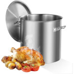 Mophorn marmite en acier inoxydable de 53 litres, marmite de cuisson robuste avec couvercle et poign�e, ...