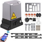 Mophorn - ouvre - portail coulissant, 1800 kg, 4 m, 4 t�l�commandes et contr�le par application, kit ...