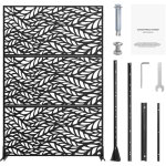 Mophorn paravent d'intimit� en m�tal, 119, 4 cm (l) x 183, 8 cm (h), cloison ext�rieure autoportante ...