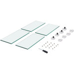 Mophorn - pare - vent pour foyer � gaz pour table � feu carr�e - 493 x 493 x 191 mm. bouclier carr� en ...