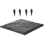 Mophorn pierres de marche pour jardin, lot de 4, dalles de pas 39, 5x39, 5 cm, design naturel en r�sine ...