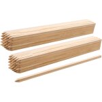 Mophorn piquets de cl�ture jardin en bois, lot de 50, poteaux bois � pointe 19, 05 x 19, 05 x 914, 4 ...