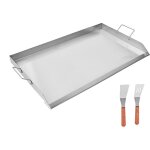 Mophorn - plaque de cuisson en acier inoxydable, surface rectangulaire universelle, 910 x 525 mm, ustensile ...
