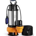 Mophorn - pompe a eau submersible, 2200w 60000l / h, cordon de 10m, interrupteur a flotteur automatique, ...