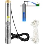 Mophorn pompe immergee pour puits 105 l / min 62 m pompe a eau pour puits profond en acier inox, pompe ...