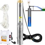 Mophorn - pompe submersible pour puits profonds, 370 w, 230 v, 110 l / min, hauteur de refoulement de ...